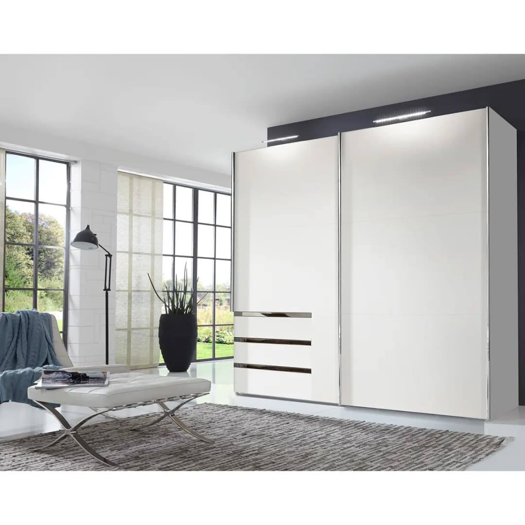Schwebetürenschrank level 36A | Weiß