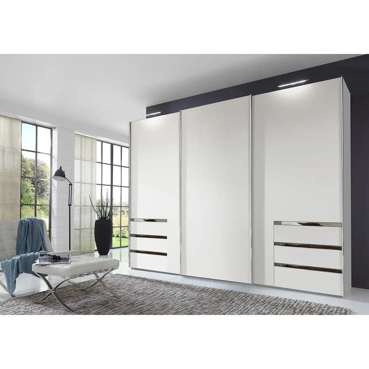Schwebetürenschrank level 36A | Weiß