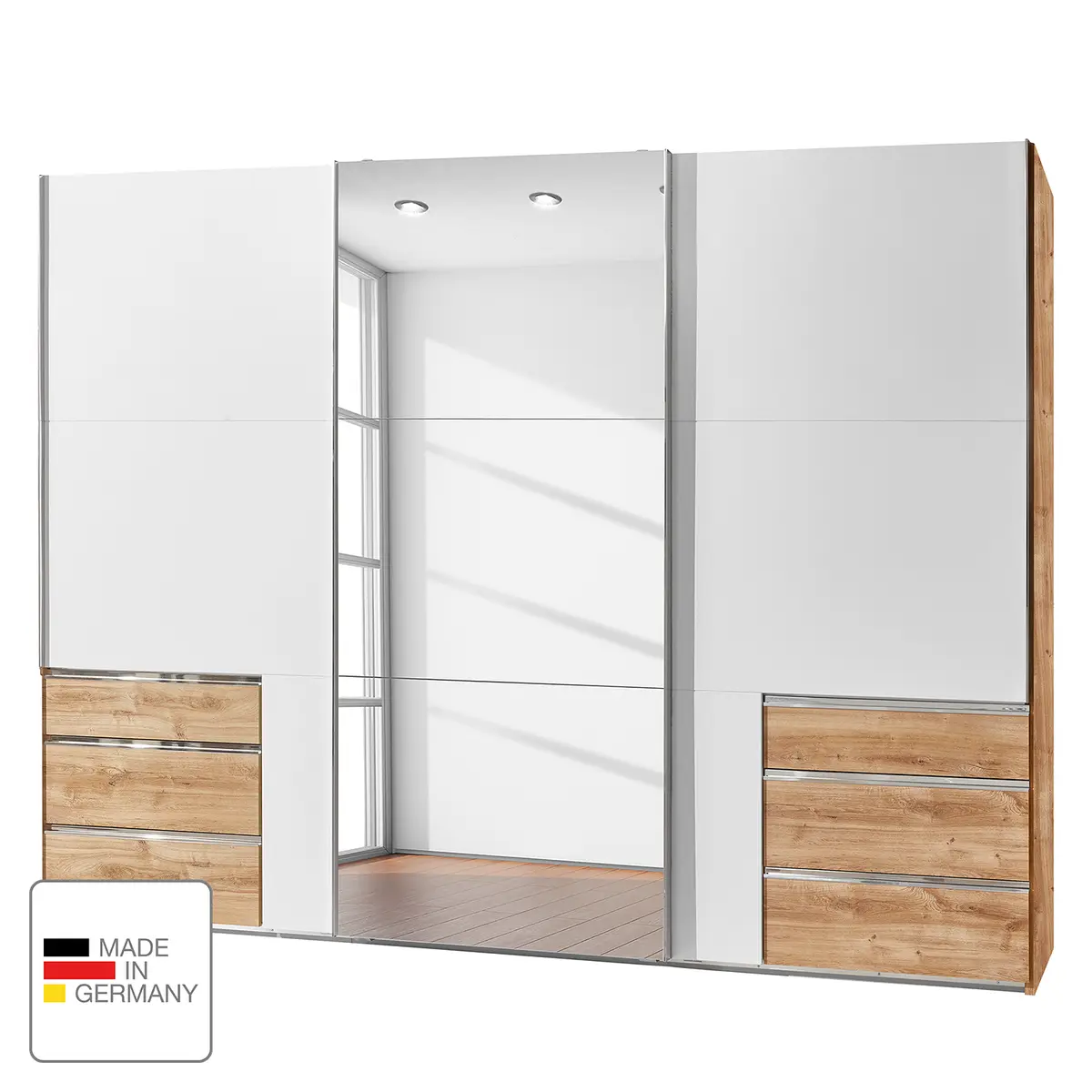 Schwebetürenschrank level 36A | Weiß