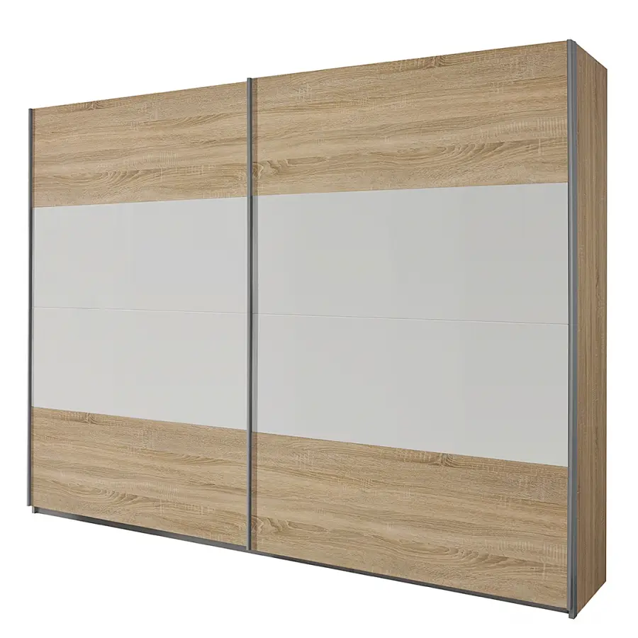 Schwebetürenschrank I 181 x 210cm Beige/Eiche Sonoma
