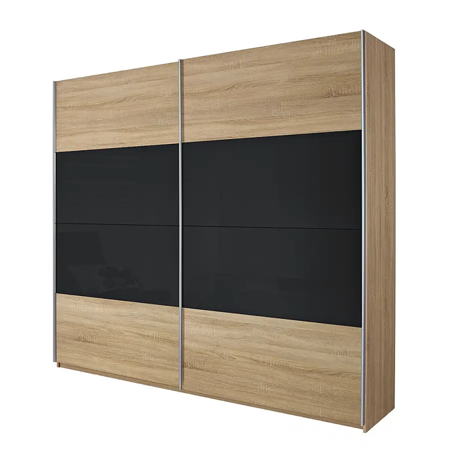 Schwebetürenschrank Quadra | Braun
