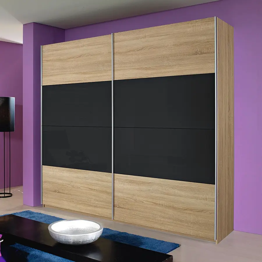 Schwebetürenschrank Quadra | Braun