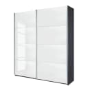 Schwebetürenschrank Quadra | Grau