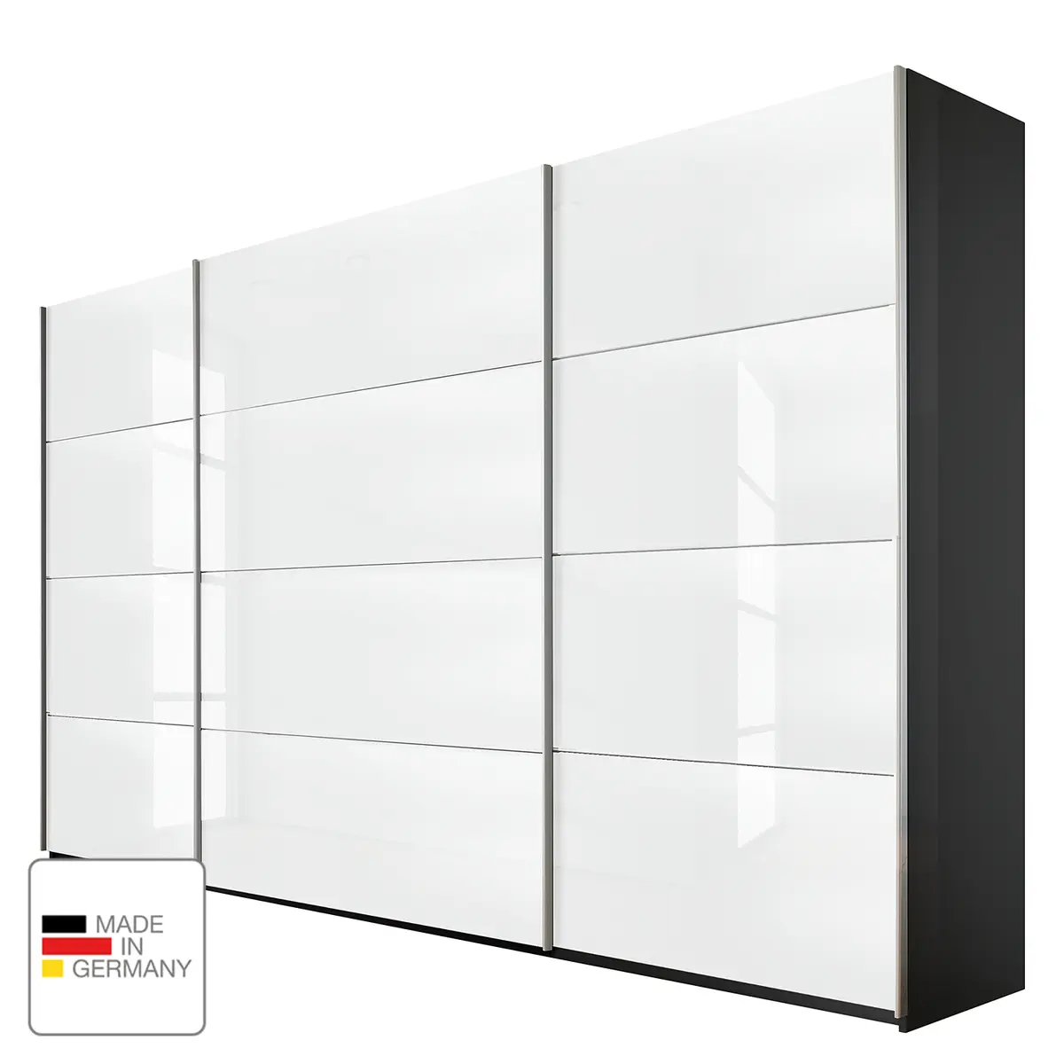 Schwebetürenschrank | Grau