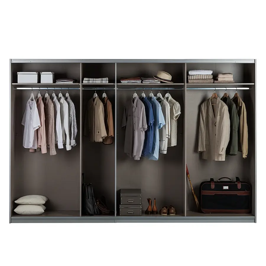 Schwebetürenschrank Quadra | Holztöne