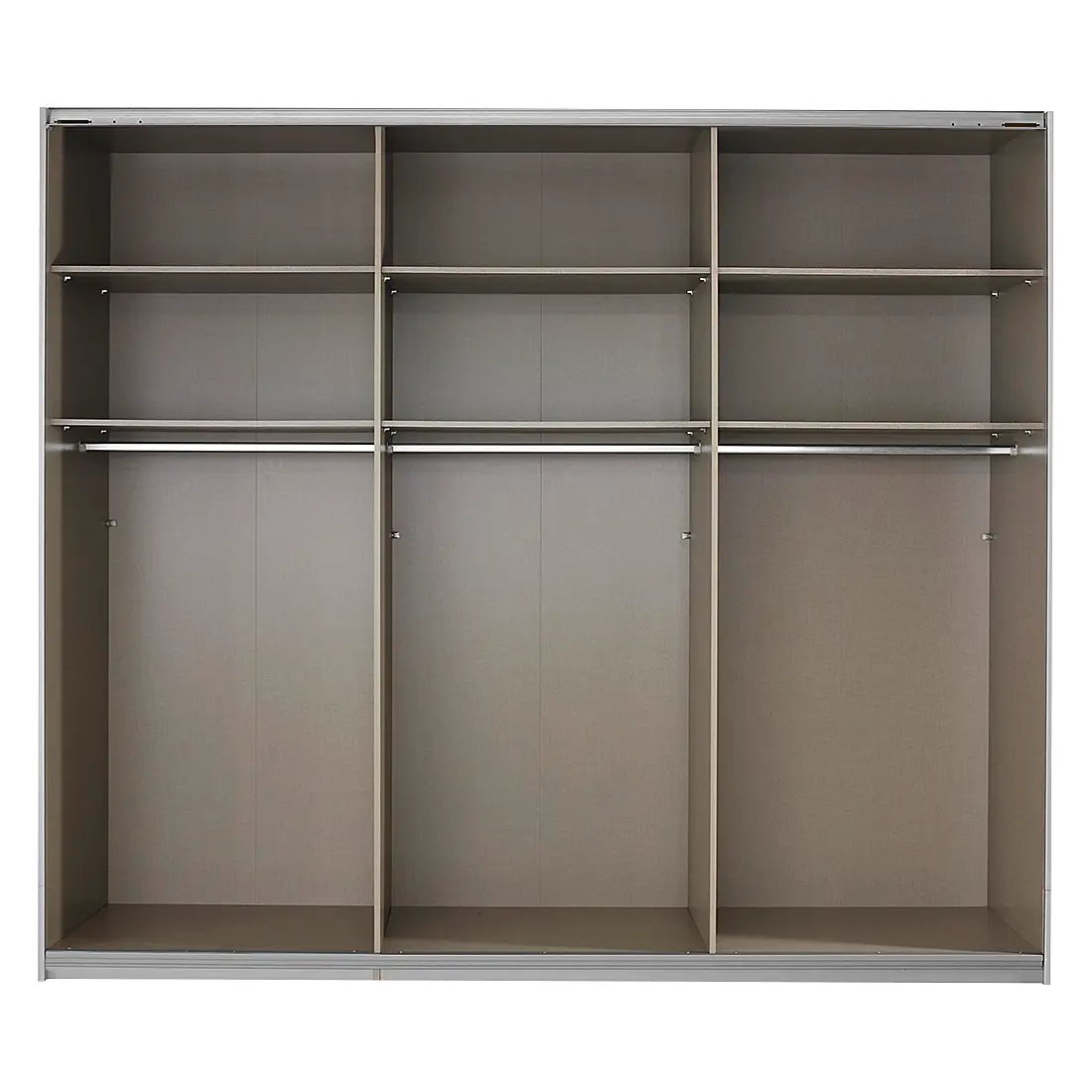 Schwebetürenschrank Spiegel Grau | Grau
