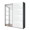 Schwebetürenschrank Spiegel | Grau