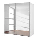 Schwebetürenschrank Subito 136cm Weiß/Alpinweiß | Weiß
