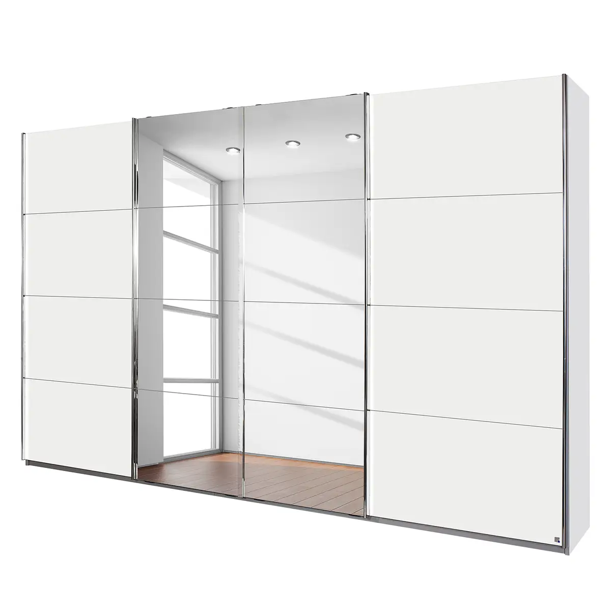 Schwebetürenschrank Syncrono-C | Weiß