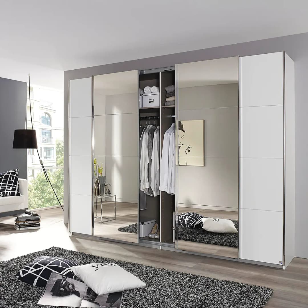 Schwebetürenschrank Syncrono-C | Weiß