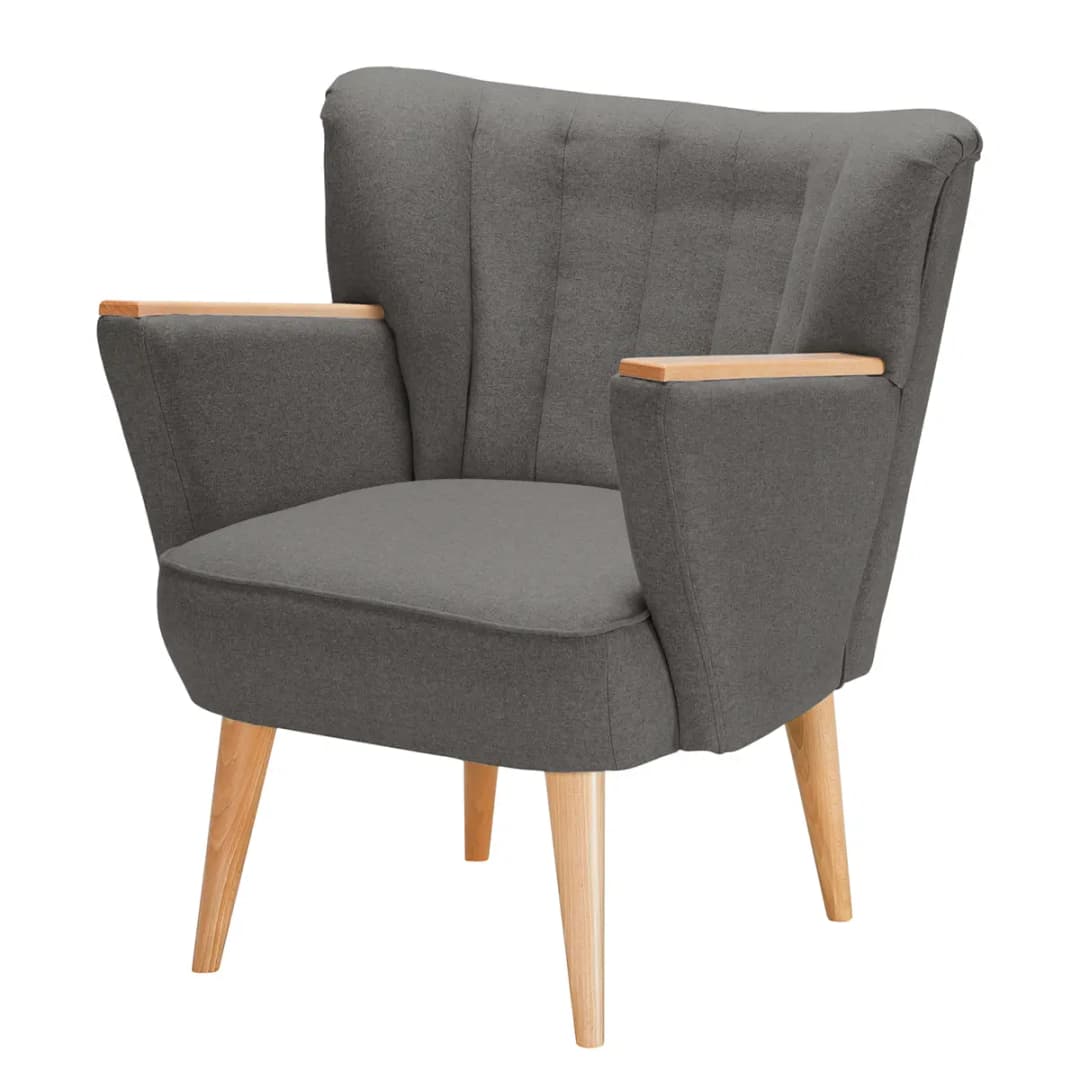Sessel Filz Grau/Taupe | Grau
