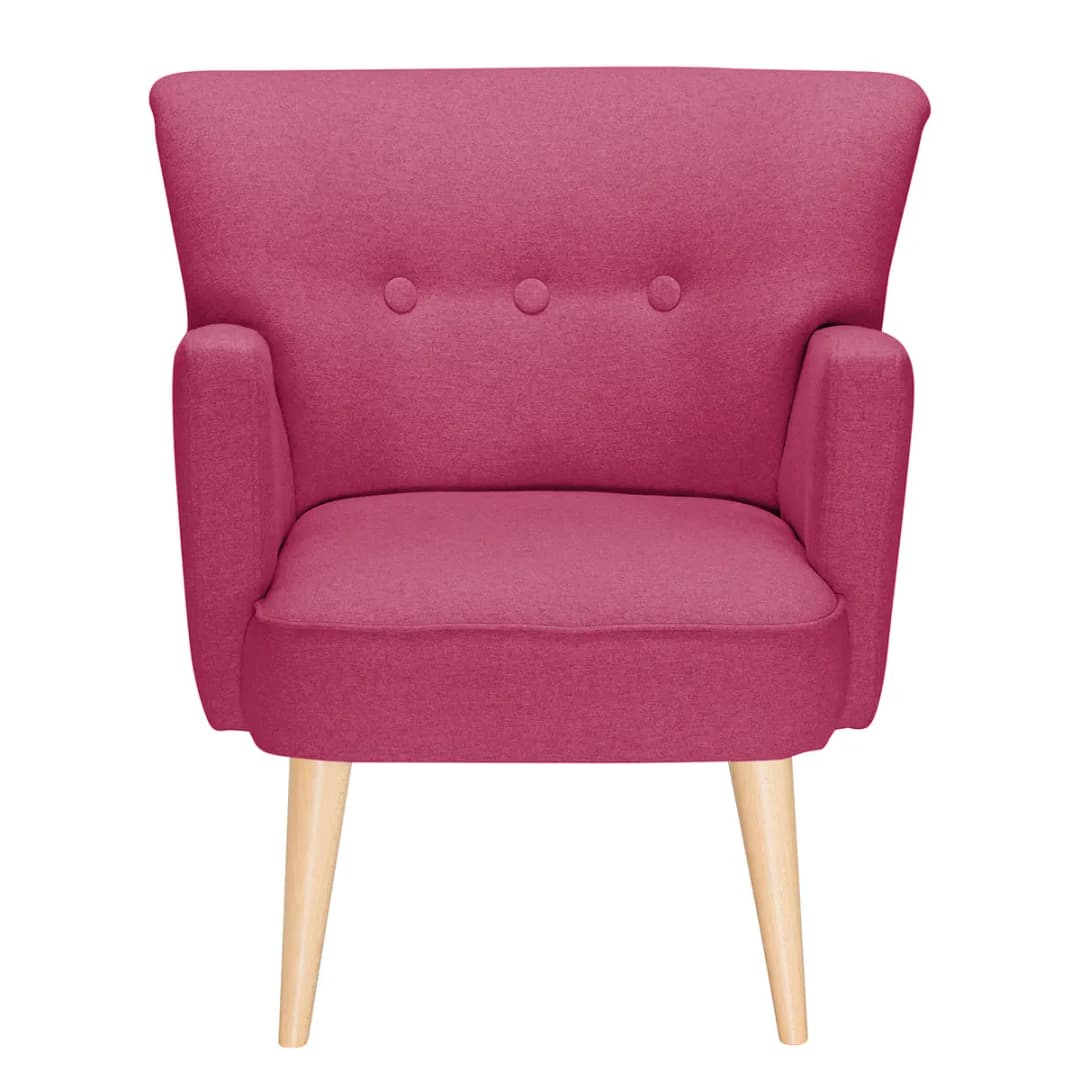 Sessel mit Armlehnen Violett/Fuchsia Webstoff Hanabi