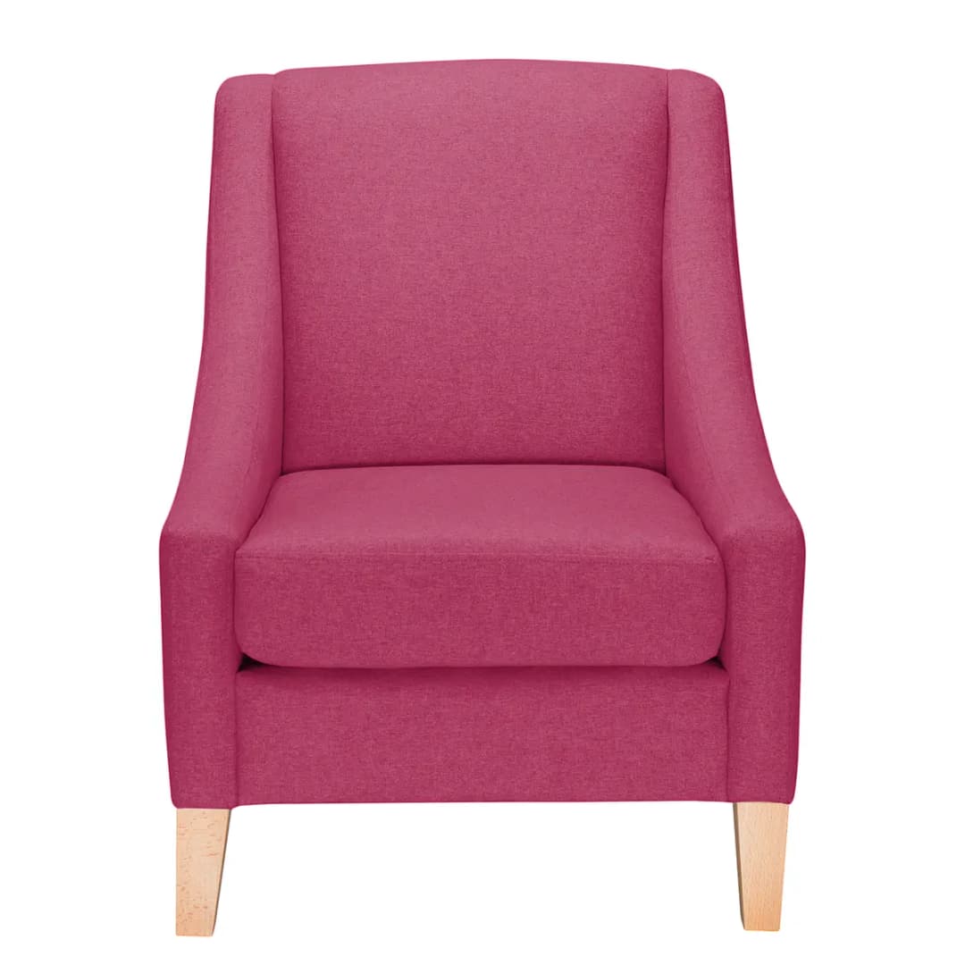 Sessel Gin Gin Filz Pink/Himbeere Webstoff | Rot