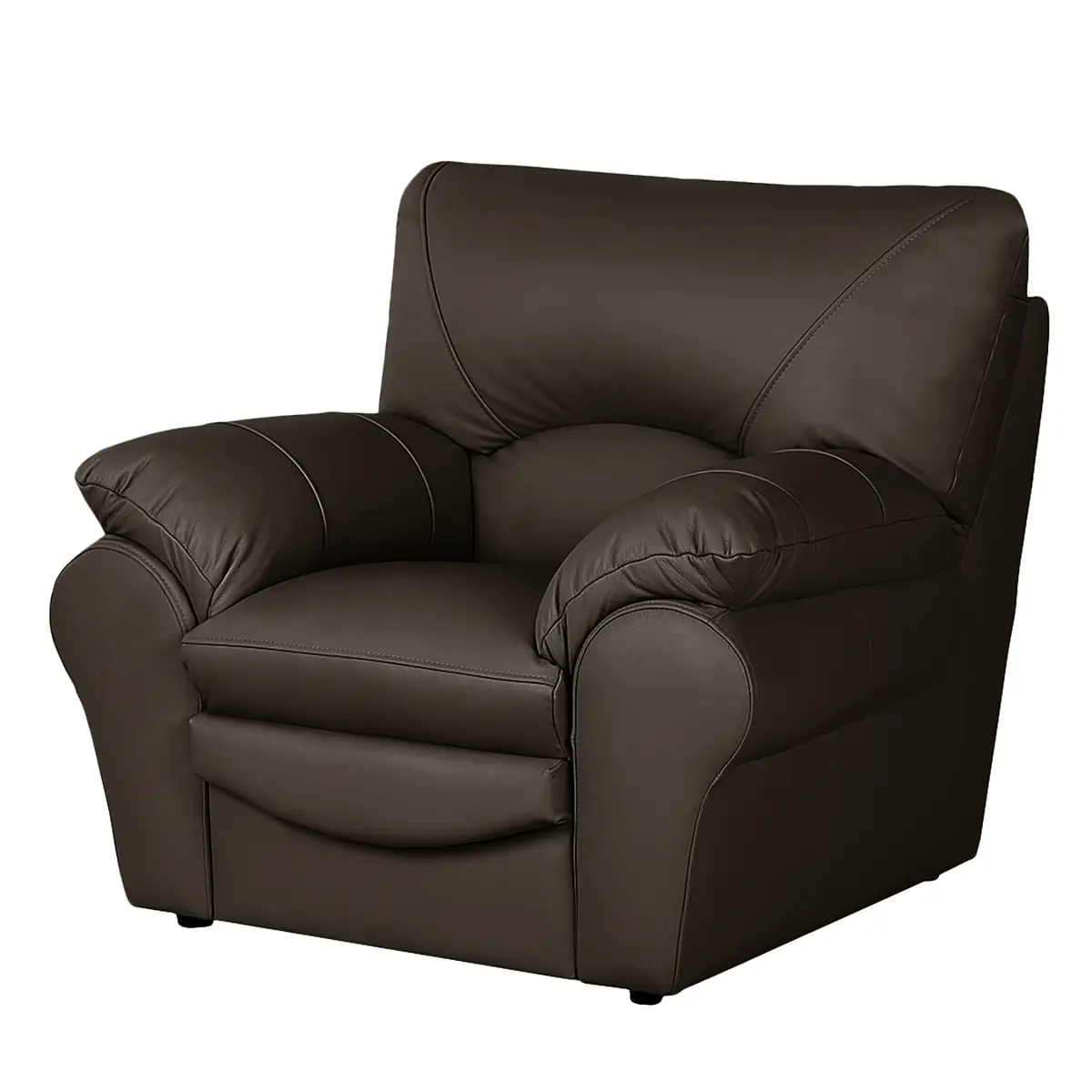 Sessel Kunstleder Braun/Dunkelbraun Solis | Braun