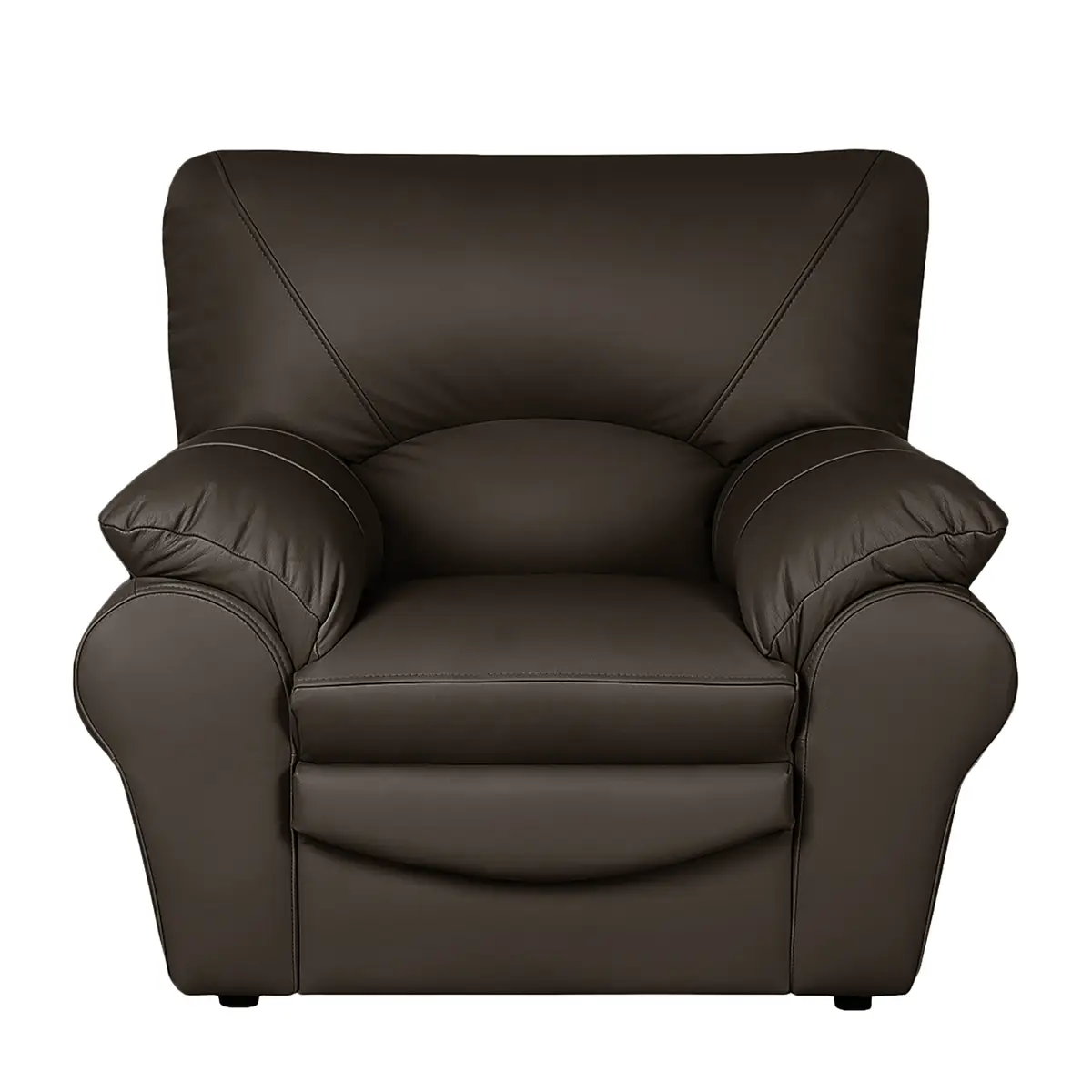 Sessel Kunstleder Braun/Dunkelbraun Solis | Braun