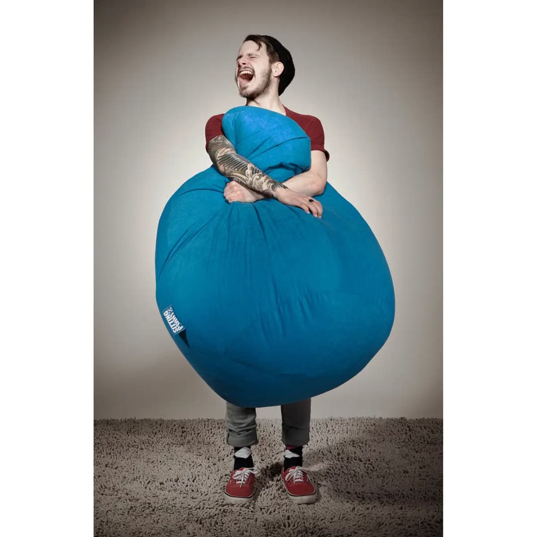Sitzsack Easy XXL Blau/Blau Microfaser 130cm | Blau