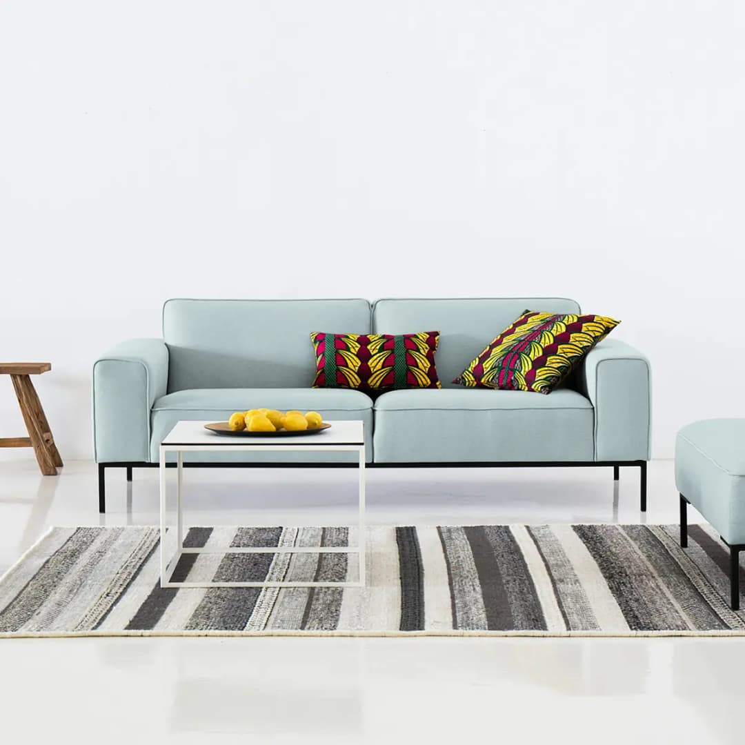 Sofa 3-Sitzer Webstoff Grün/Mint Stoff Floreana | Grün