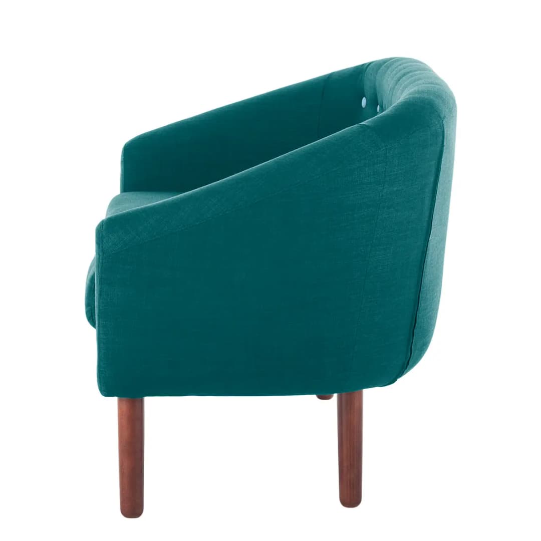 2-Sitzer Sofa Türkis/Petrol Webstoff Tuala | Türkis