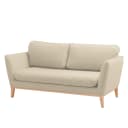 Sofa 2-Sitzer Webstoff Beige/Hellbeige | Beige
