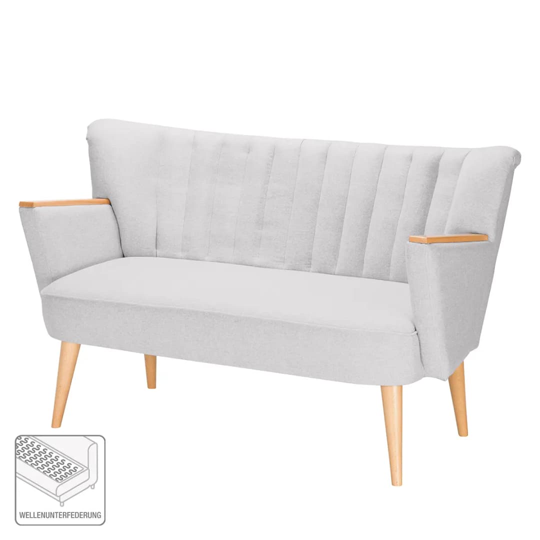 2-Sitzer Sofa Filz Grau/Kies | Grau