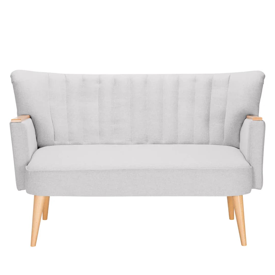 2-Sitzer Sofa Filz Grau/Kies | Grau