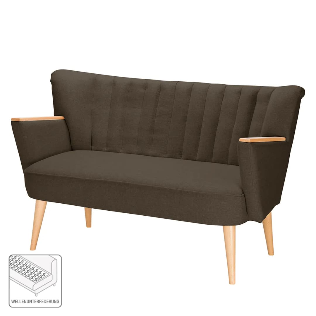 Sofa 2-Sitzer Filz | Braun