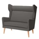 Sofa 2-Sitzer Filz Grau/Dunkelgrau Webstoff | Grau