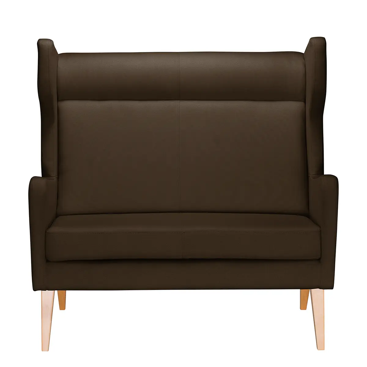 Sofa 2-Sitzer Strukturstoff Braun | Braun