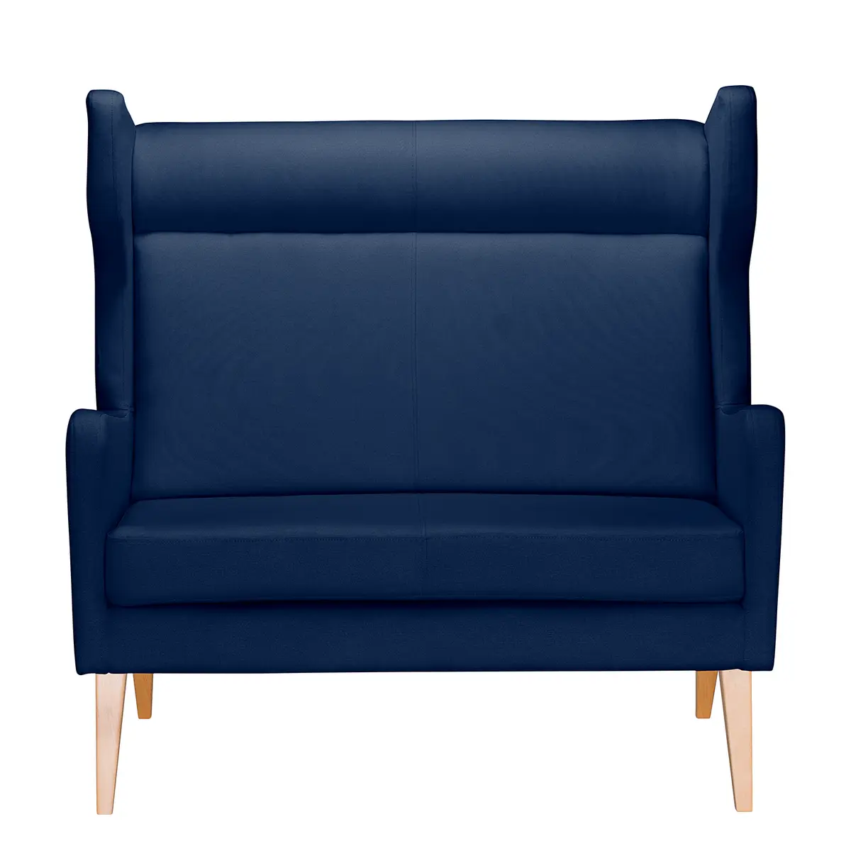 Sofa 2-Sitzer Strukturstoff Blau/Dunkelblau | Blau