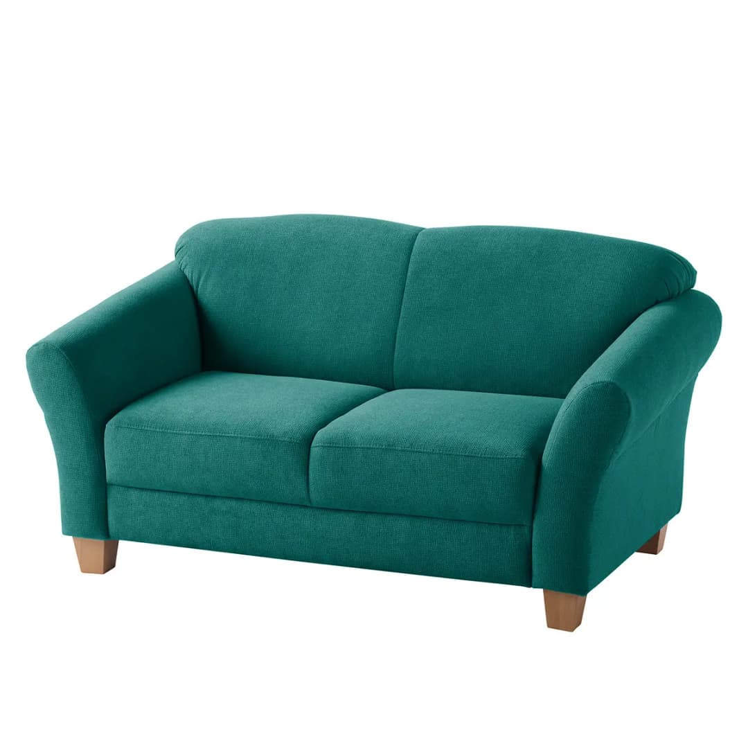 Sofa 2-Sitzer Webstoff Blau/Petrol | Blau
