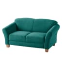Sofa 2-Sitzer Webstoff Blau/Petrol | Blau