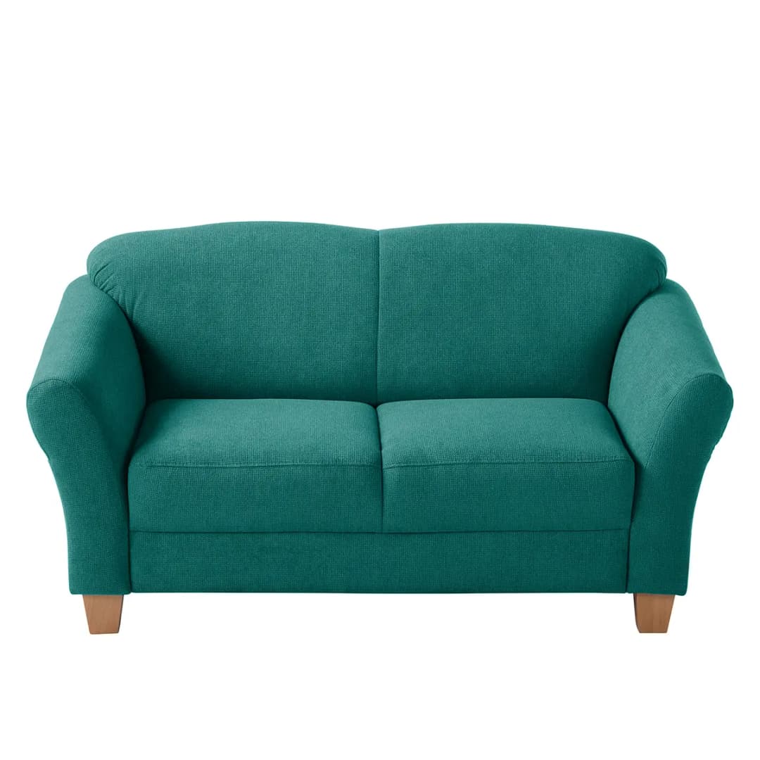 Sofa 2-Sitzer Webstoff Blau/Petrol | Blau
