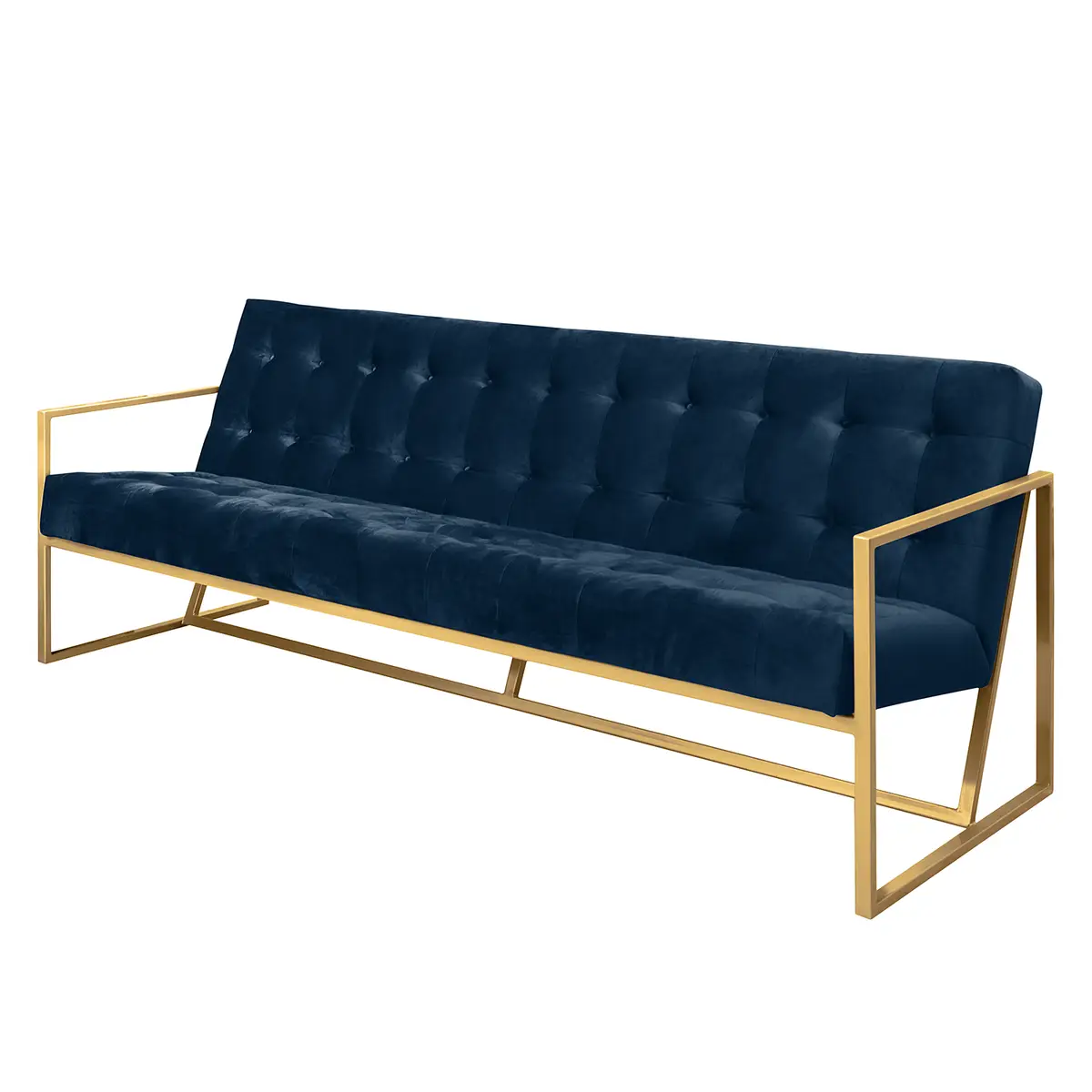 Sofa II Microfaser 3-Sitzer Blau/Marineblau Webstoff | Blau
