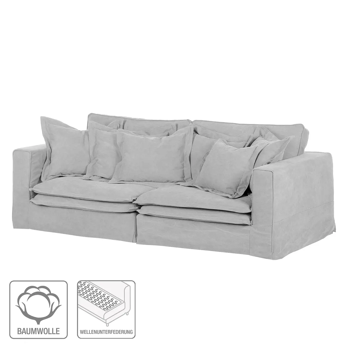 Sofa Beach 3-Sitzer | Grau