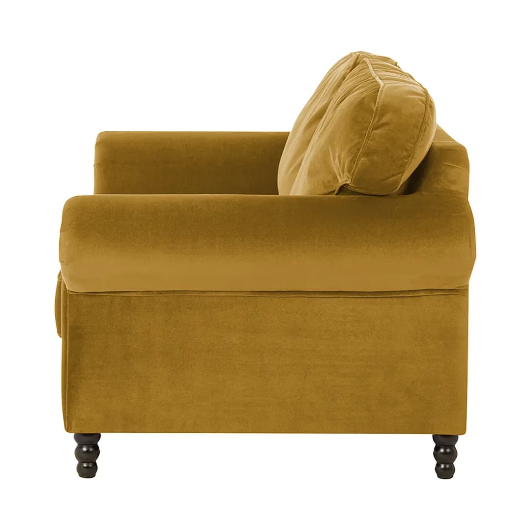 Sofa 3-Sitzer Samt Gelb/Senfgelb | Gelb