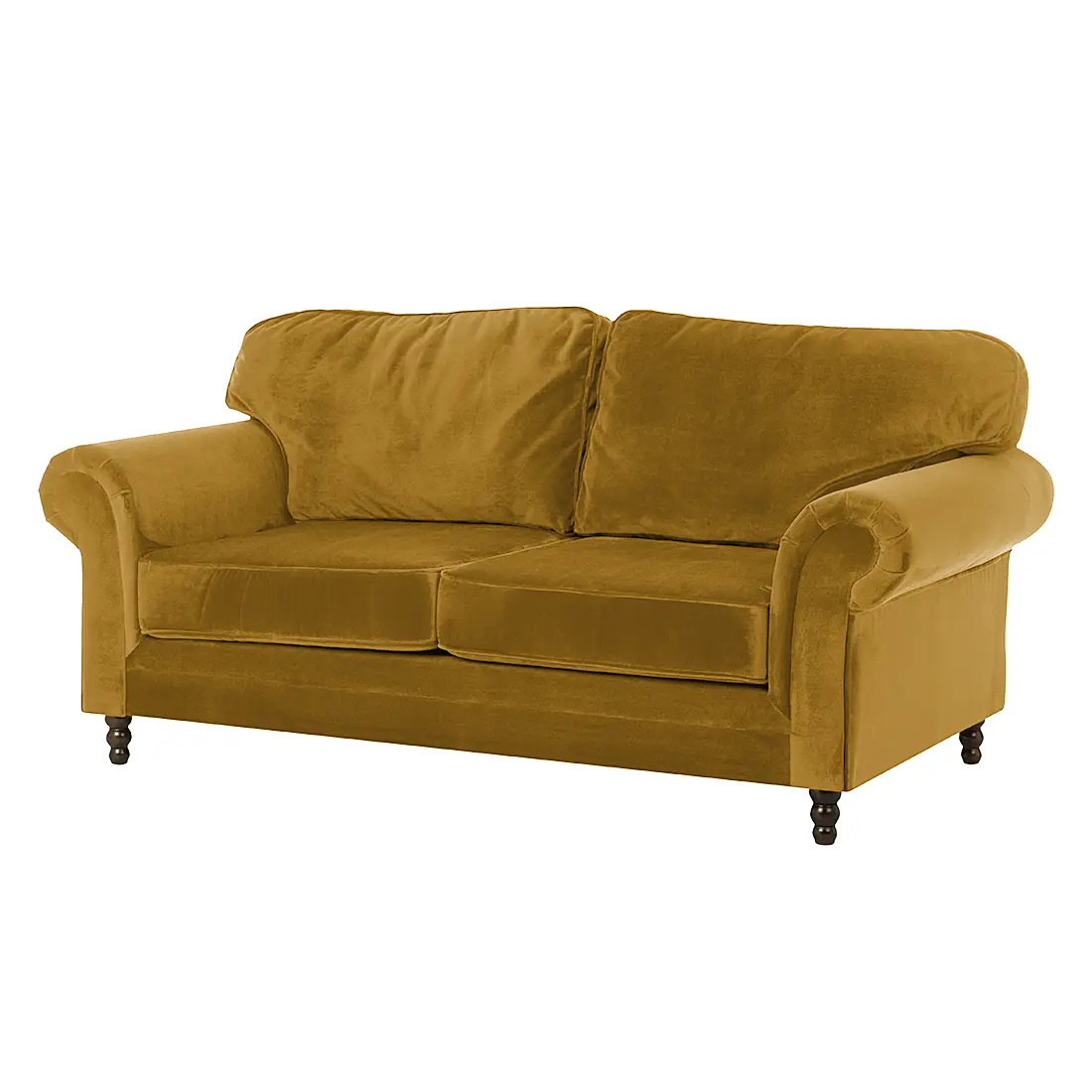 Sofa 3-Sitzer Samt Gelb/Senfgelb | Gelb