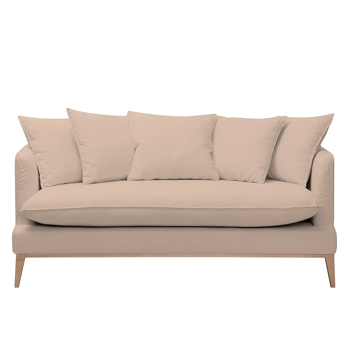 Sofa 3-Sitzer Webstoff Pink Stoff Moretey | Rosa