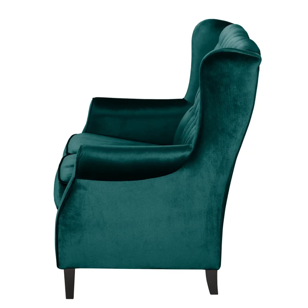 2-Sitzer Sofa Blau/Petrol Samt Gala | Blau
