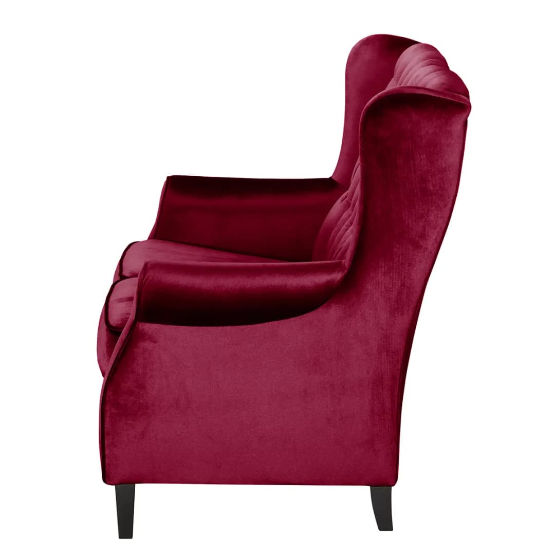 2-Sitzer Sofa Rot/Rot Samt Gala | Rot