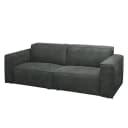 2-Sitzer Sofa Grau/Anthrazit Echtleder Kena | Grau