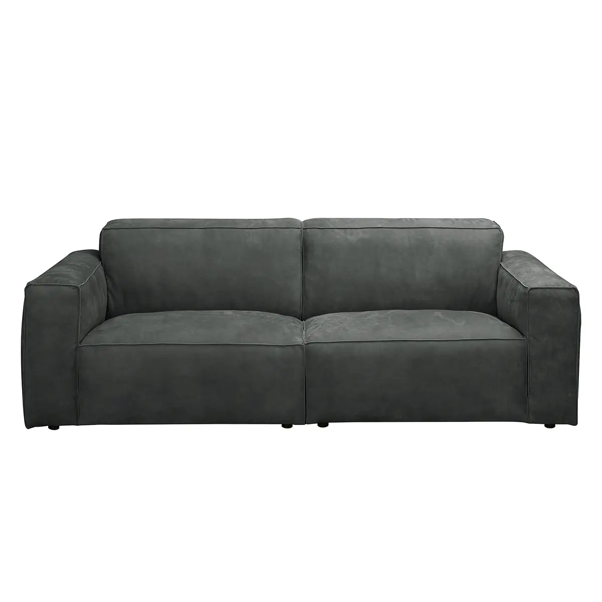 3-Sitzer Sofa Grau/Anthrazit Echtleder Kena | Grau