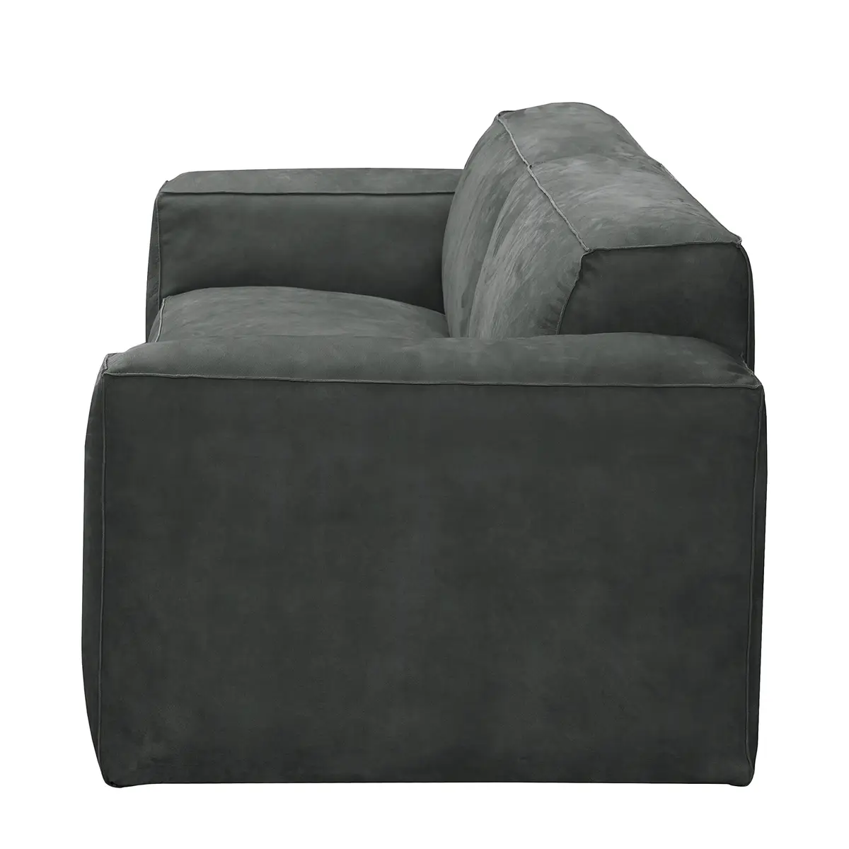 3-Sitzer Sofa Grau/Anthrazit Echtleder Kena | Grau