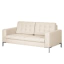 Sofa 2-Sitzer Webstoff Beige | Beige