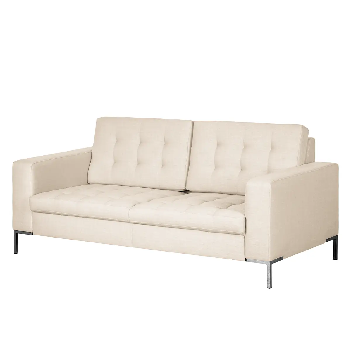 Sofa 2-Sitzer Webstoff Beige | Beige