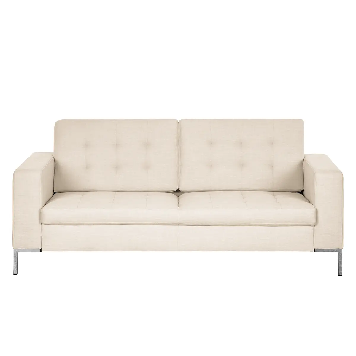 Sofa 2-Sitzer Webstoff Beige | Beige