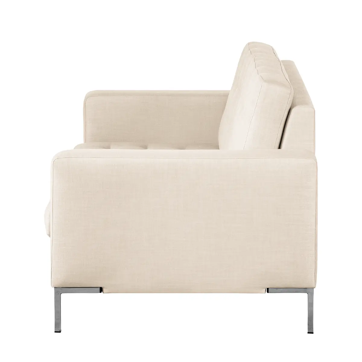 Sofa 2-Sitzer Webstoff Beige | Beige