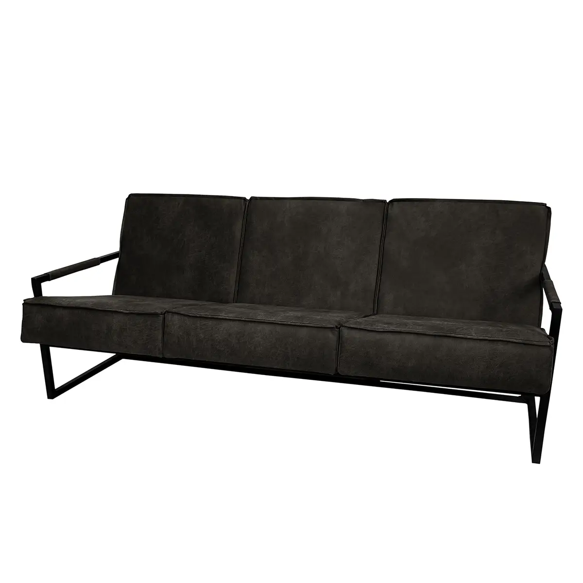 Polstergarnitur Rhode 3-2-1 Grau/Basalt Webstoff Industrial