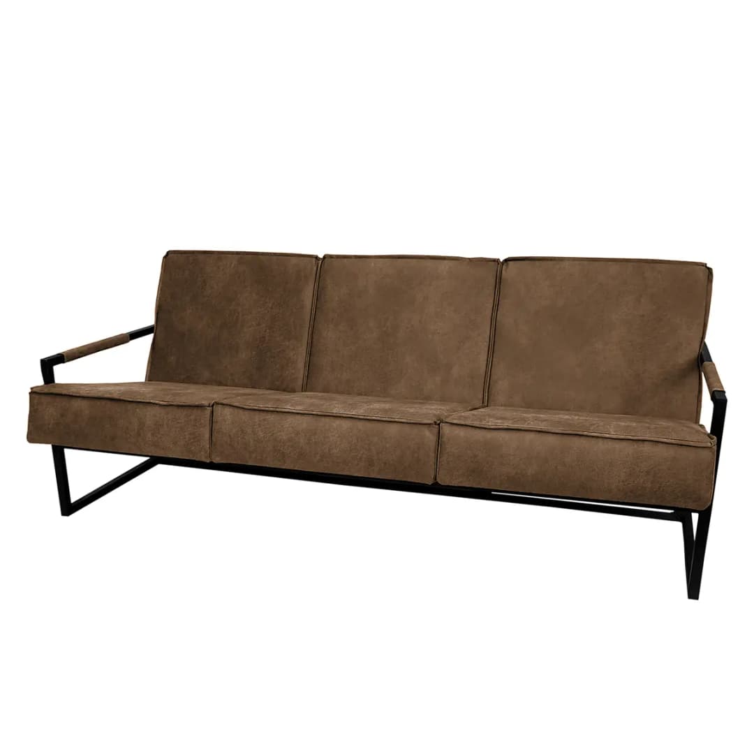 Polstergarnitur Rhode 3-2-1 Braun/Cubanit Webstoff Industrial
