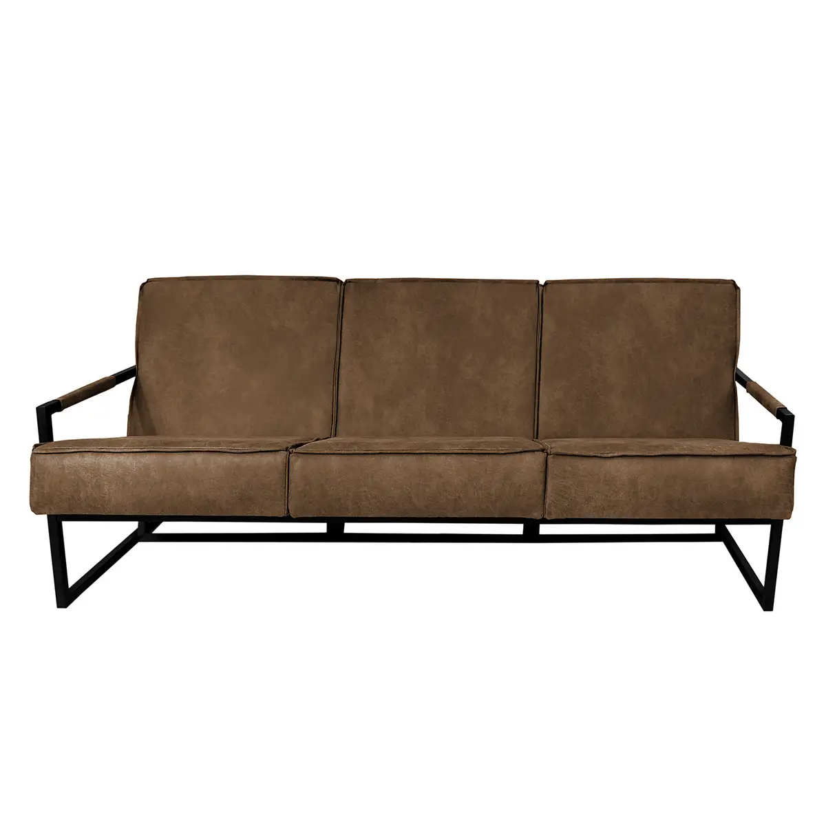 Polstergarnitur Rhode 3-2-1 Braun/Cubanit Webstoff Industrial