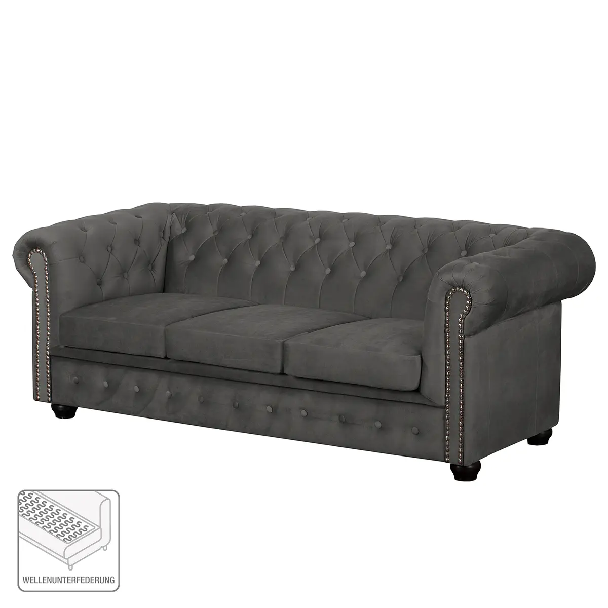 Sofa II 3-Sitzer | Grau